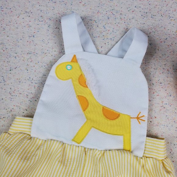 Vintage Giraffe Sunsuit & Jacket Set 12 months - Picture 3 of 11
